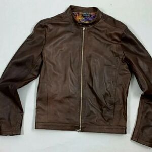 Roberto Pepe Men's Brown Leather Jacket